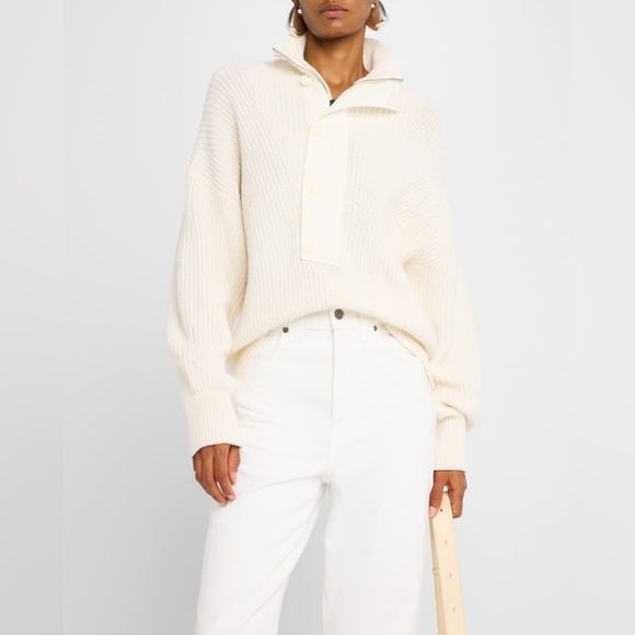 A.L.C Griffen Half-Zip Sweater $495 Size M - Picture 4 of 11